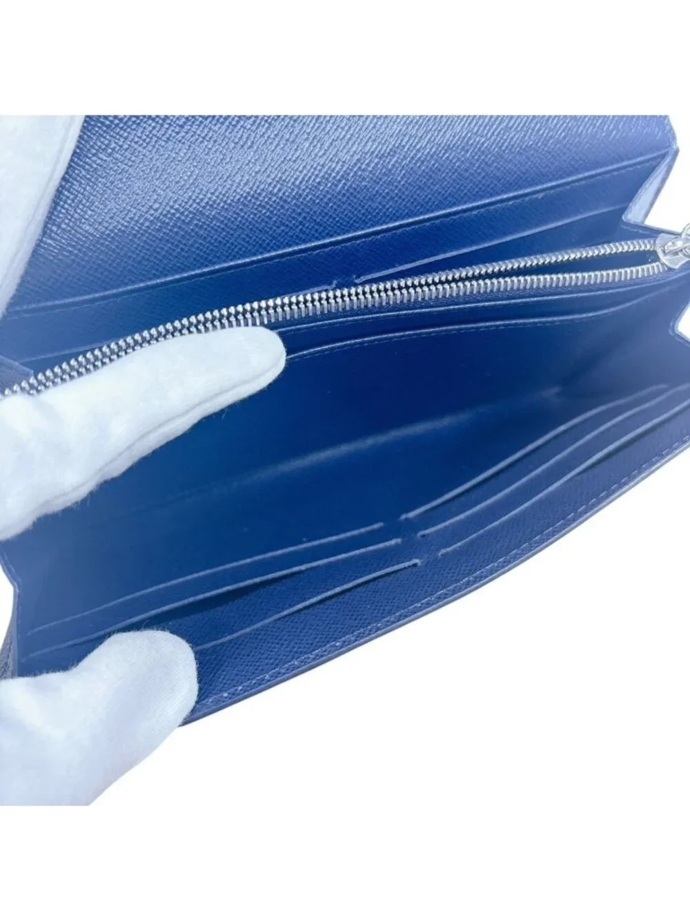 Louis Vuitton Epi Wallet Portefeuille Sarah Indigo Blue